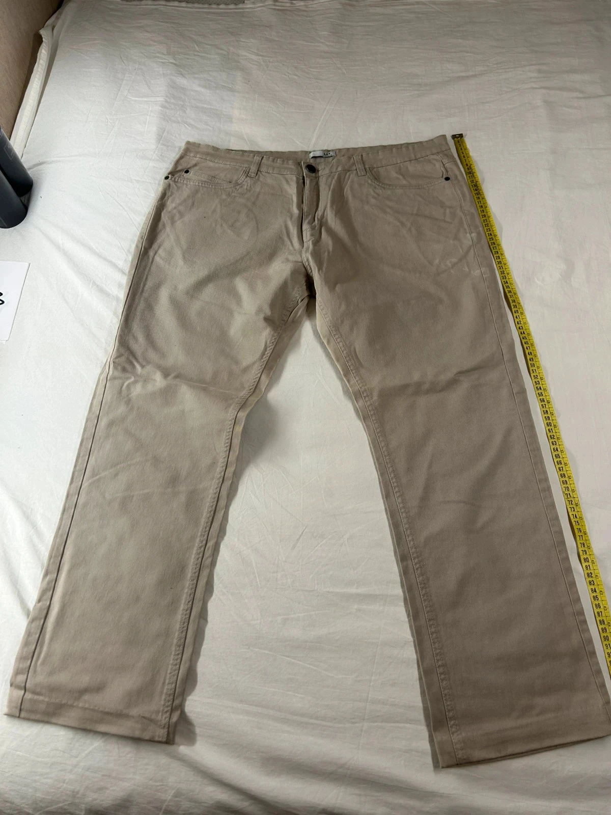 Jean beige la halle coupe droite